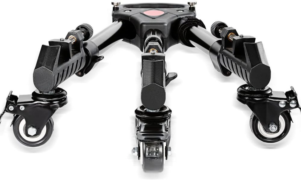 Neewer Photography Professional Heavy Duty Tripod Dolly with Rubber